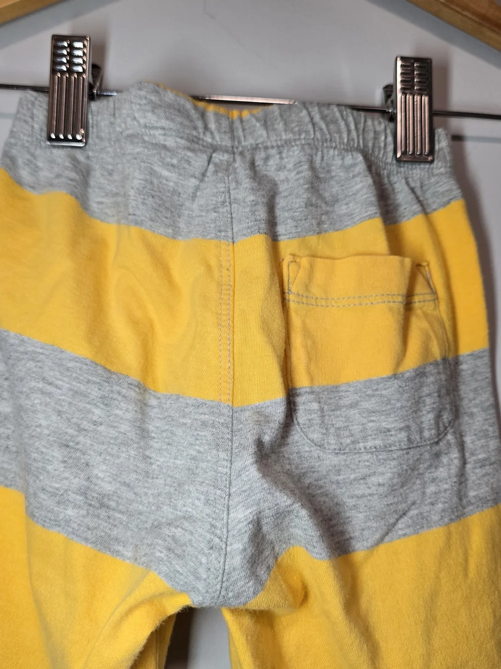 GAP Yellow & Gray Striped Jogger Pants. Soft Cotton Pants